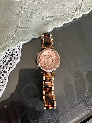 Michael Kors Women's Parker Rose Gold & Tortoise Watch MK5538 • $65