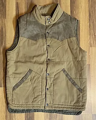 Red Head Insulated Vest Mens Size Medium Brown Faux Leather Hunting Style • $30