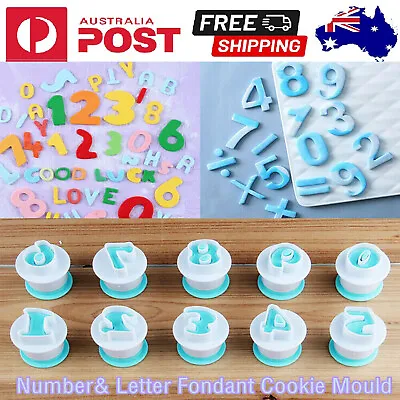 $16.85 • Buy New 26 Alphabet Number Letter Fondant Icing Cutter Set Mould Cake Decorating Au