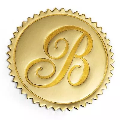 Gold Foil Letter B Monogram Seals Envelope Accessories Set Of 102 • $30.64