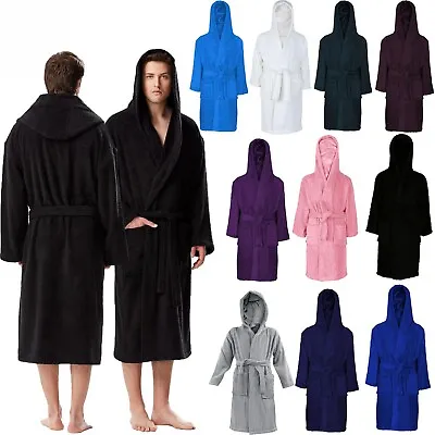 Terry Toweling Bathrobe Mens Dressing Gown Gents Cotton Adults Shawl Bath Robe • £14.39