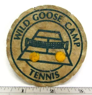Vtg Wild Goose Camp For Boys Tennis Jacket Patch Harmony Maine Great Moose Lake • $11.99