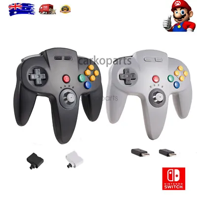 Wireless For N64 Game System/Switch PC Windows Mac Remote Game Pad Joystick AU • $38.99