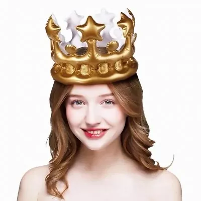 Inflatable Adult Crown Street Party Fun Prop Decoration Fancy Dress - Coronation • £2.89