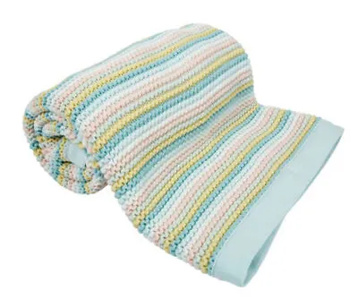 Mamas & Papas Knitted Blanket Pastel Colours Bnwt • £34