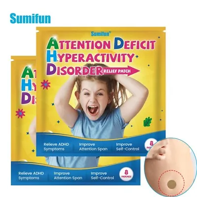 8pcs Hyperactivity Treatment Patch Paediatric ADHD Kids Sticker Focus Attention • £3.57