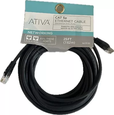 Ativa CAT 5e Ethernet Crossover Cable 25 FT 833-300 Fits RJ45 Ports Networking • $6.50