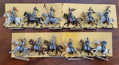 Vintage Magasins Du Louvre Hand Painted Lot Toy Calvary Soldiers Metal Lead NOS • $49.99