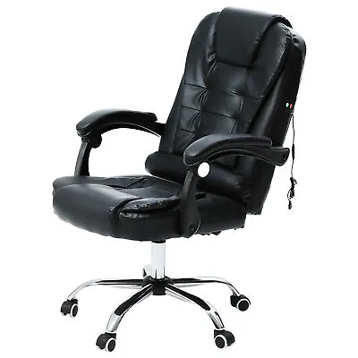 £129.99 • Buy Luxury Leather Office Chair Massage Computer Gaming Swivel Recliner Executive UK
