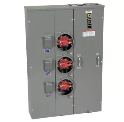 MPR43-200 3-gang Meter Pakno Bypass5 Jaws400A Bus L200A Max Breakerringless • $2699