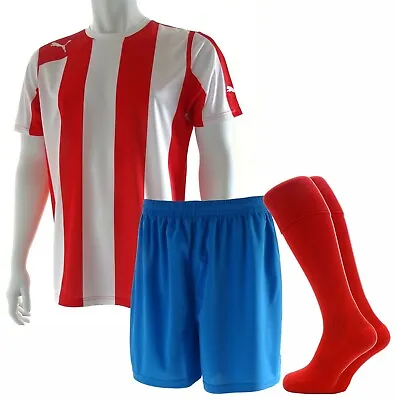 £299 • Buy Puma Football Team Kits Men's Red & White Stripes #3 (XS To XXL) X 15 Sets