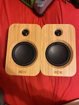 House Of Marley Get Together Duo Powerful Bookshelf Speakers. No Cords • $44.99