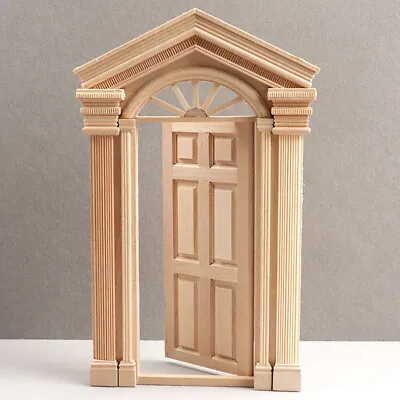 $19.69 • Buy 1:12 Scale Dollhouse Miniature Plain Interior Villa Door Wooden Furniture Model