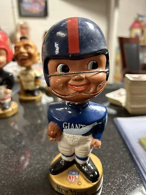 Vintage 1960's New York Giants Gold Base Bobblehead Nodder 🏈 • $11.99