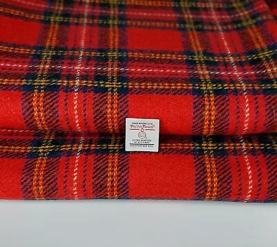 £7.50 • Buy Harris Tweed Fabric Red Royal Stewart Tartan Wool Labels 25cm 50cm 75cm 100cm
