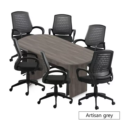 GOF 8FT Conference Table And 6 Chair Set Grey (G10902B Chair Only Available) • $2074.72