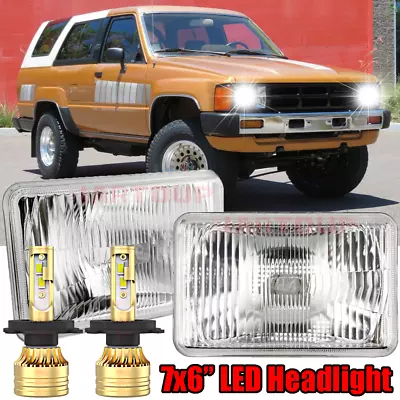 5x7 7x6 Inch LED Headlights H4 Hi-Lo Beam For Toyota Tacoma 4Runner Pickup Truck • $118.77