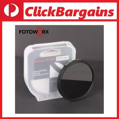 Fotoworx ND2-400 Variable Neutral Density Camera Filter 46mm 49mm 52mm 55mm 58mm • $19.95