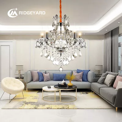 $57.99 • Buy Crystal Chandelier Branches Pendant Lamp Vintage 5-Light Bedroom Ceiling Fixture