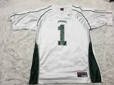 Nike Team Michigan State University MSU Spartans #1 Football Jersey XL VTG Korea • $27.95