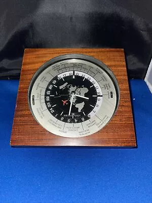 Seiko Japan World Clock Time QZ877B LR1 With Airplane Hand Mid Century • $87.68