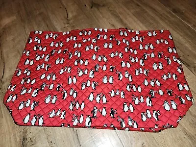 Vera Bradley Iconic Grand Tote Playful Penguins Red NWT • $29.95