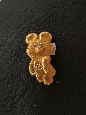 1980 Misha Bear Mascot XXII Olympic Games Soviet Pin Badge Sport Vintage USSR • $7.50