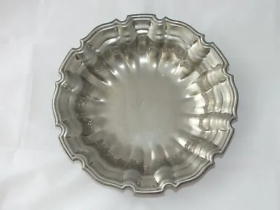 Antique Vintage Round Silver Plate Falstaff Scalloped 3 Legged Serving Bowl  • £13.99