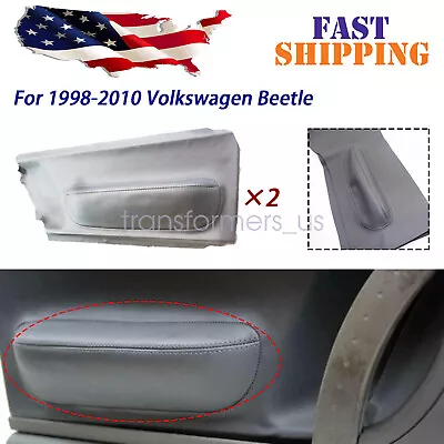 Door Panel Insert Cards Leather Synthetic Gray 1998-10 For Volkswagen Beetle NEW • $15.19