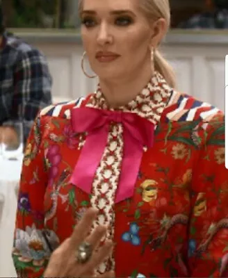 $1150 • Buy Gucci Flora Snake Print Silk Shirt Blouse RRP $2700