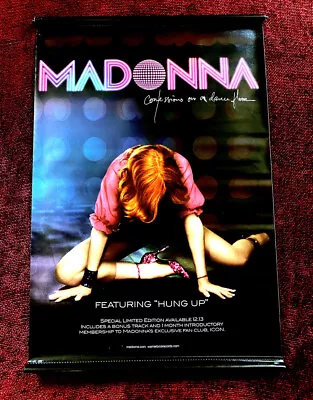 Madonna Big Confessions Vinyl Promo Banner Store Poster Hung Up Music Store Hang • $185