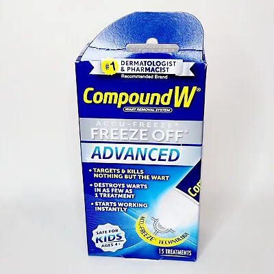$19.95 • Buy Compound W Freeze Off Advanced Wart Remover Accu-Freeze 15 Applications Exp 2025