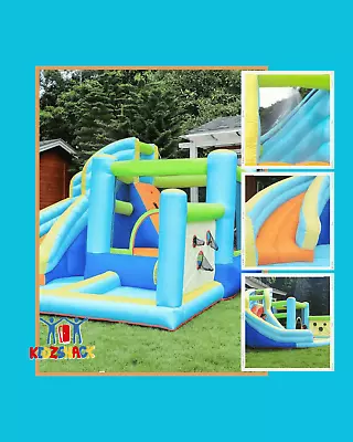 Kids Blue Bouncy Castle Jumping Castle Inflatable With Slide (73003) • $659