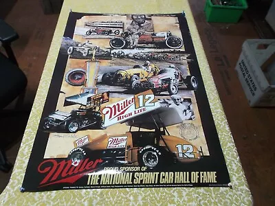 Miller High Life Sammy Swindell #12 National Sprint Car Hall Of Fame Poster • $20
