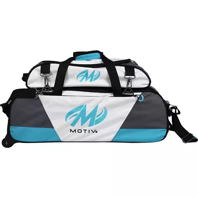 Motiv Ballistix Limited Edition 3 Ball Tote Platinum Bowling Bag With Shoe Bag • $124.95