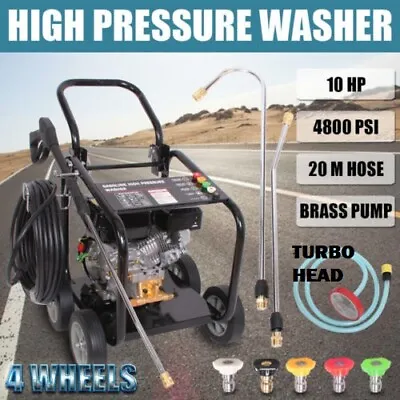 New Black Jet 10 Hp 4800 Psi  High  Pressure Water Washer Cleaner Gurney 20 M    • $449
