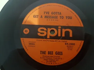 I'VE GOTTA GET A MESSAGE TO YOU By THE BEE GEES RARE 1968 OZ PRESS SPIN • $26.99