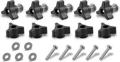 1/4 Inch X 20 Tpi T-Track/T-Slot Through-Hole Knobs Bolts And Washers For Use Wi • $16.11