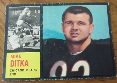 1962 Topps Football - # 17 Mike Ditka E Chicago Bears • $399.99