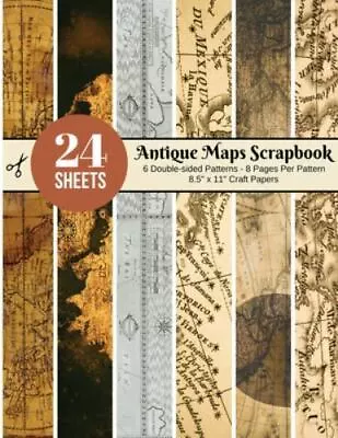 Vintage Maps Scrapbook Paper - 24 Double-sided Craft Patterns: Travel Map... • $12.11