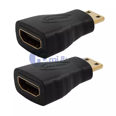 2x Mini HDMI Type C Male To HDMI Type A Female Adapter Connector • $8.49