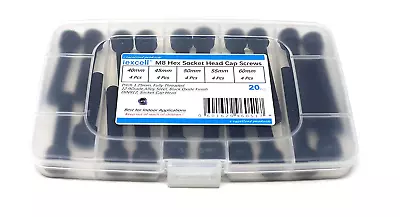 Assortment - 20-Pack M8 Hex Socket Cap Screws - Alloy Steel Black Oxide Finish • $15.99