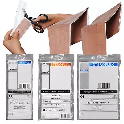 Steroplast Steroflex Flexible Stretch Cut To Fit Fabric Plaster Strips 3 Sizes • £20.59