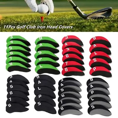 $17.21 • Buy 11Pcs/set Golf Club Iron Head Cover Protector Golf Protective-Headcover