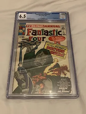 Fantastic Four Annual # 2 1964 Marvel Origin Of Doctor Dr Doom CGC 6.5 • £699