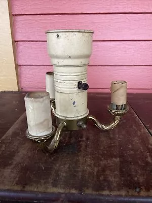 VTG Torchiere 3-Bulb Candelabra Mogul Socket Lamp Holder Torch Fixture Part • $23.99