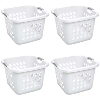 Sterilite 1.5 Bushel Ultra™ Square Laundry Basket Plastic Set Of 4White New • $29.58