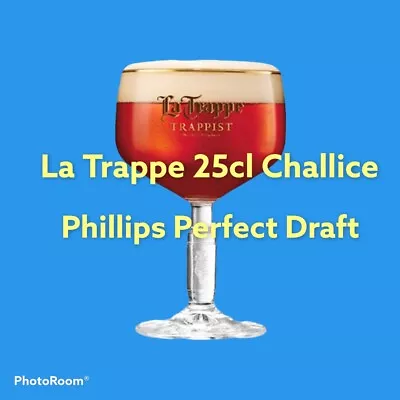 La Trappe Belgium Trappist Beer Goblet Glass 25cl - Nucleated Official M22 • $7.41