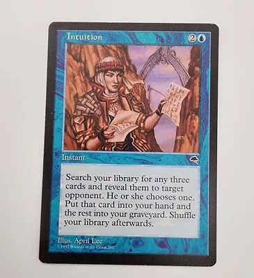MTG Intuition *NM* Tempest  (70/350) Magic The Gathering Vintage • $139.90