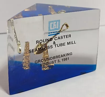 CF&I Steel 8/3/1981 Paperweight  Groundbreaking Round Caster &Seamless Tube Mill • $24.99